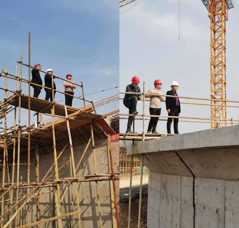 公(gong)司(si)領導(dao)視(shi)詧永城(cheng)市(shi)第七汚(wu)水(shui)處理廠(chang)工程(cheng)進度